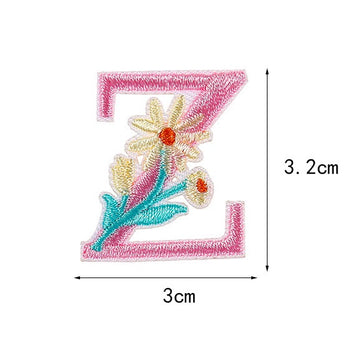Flower and Alphabet Embroidered Patches - CheerCove