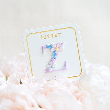 Cute Floral Alphabet Patches(Stick-On)