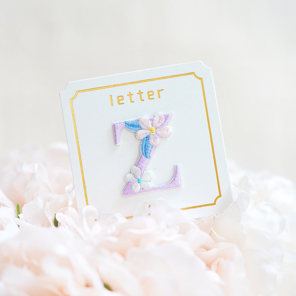 Cute Floral Alphabet Patches(Stick-On)