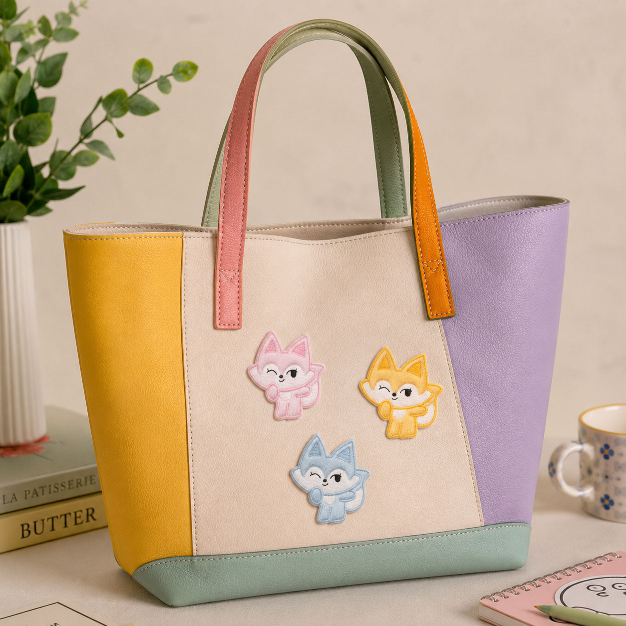 Kawaii Anime Winking Fox Patches (Stick-On)