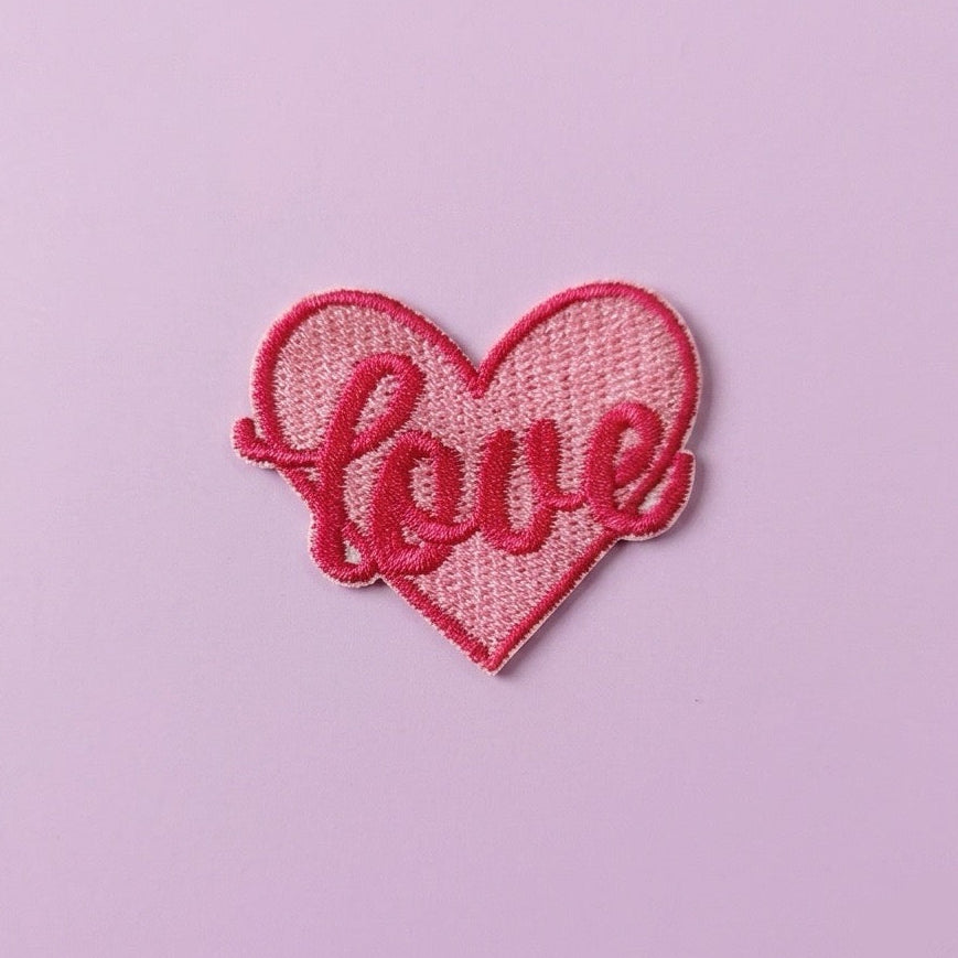 coquette assorted heart embroidered stick-on patches in thirteen designs