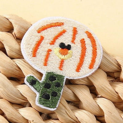 Abstract Groovy Plant & Flower Patches (Stick-On)