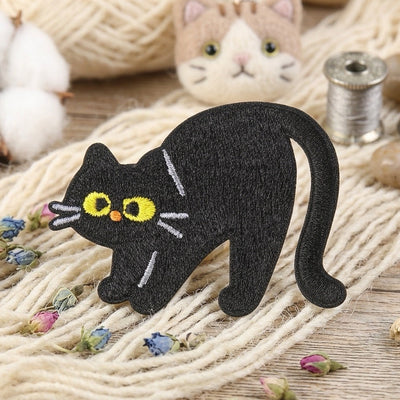 Black Cat Expressions Patches (Stick-On)