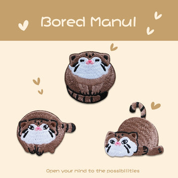 Chunky Brown Cat Patches(Stick-On)