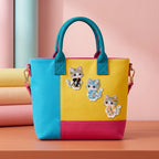 kawaii cat cheongsam embroidered stick-on patch on a handbag