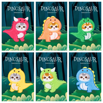 Purr-saurus Embroidered Patches - Multiple Designs Available - CheerCove