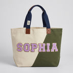 6-Color Suede Gold Trim Alphabet Patches (Iron-On)