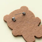 Embroidered Pins of a Full Body Cute Red Panda in a Hat
