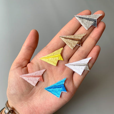 Cute Paper Airplane Patches (Stick-On)