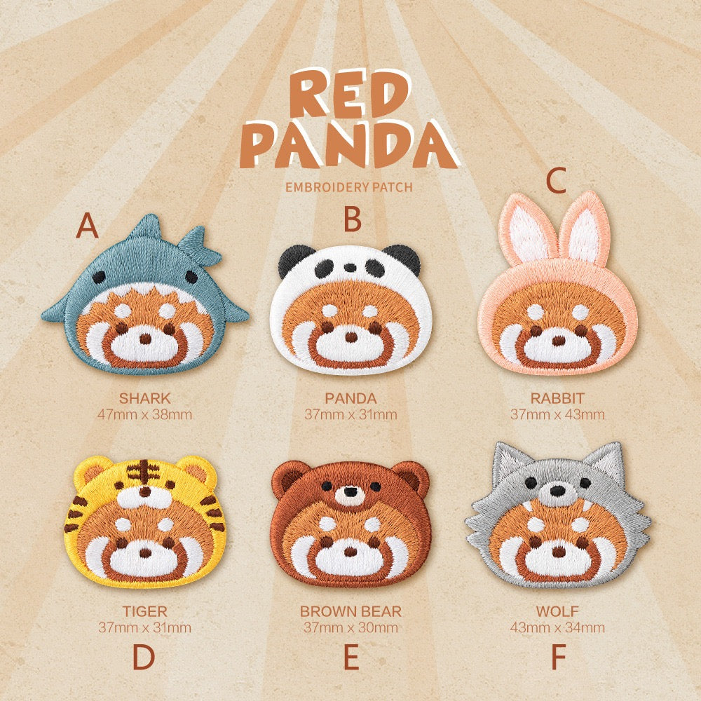 Cute Red Panda in Hat Patch Embroidered Patches - Multiple Designs Available - CheerCove