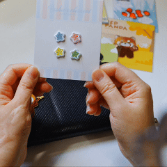 peel and stick application demo of dreamy star embroidered patch