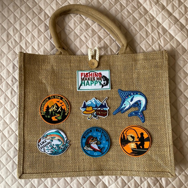 Outdoor Fishing & Camping Patches (Iron-On)