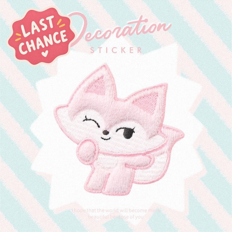 Kawaii Anime Winking Fox Patches (Stick-On)