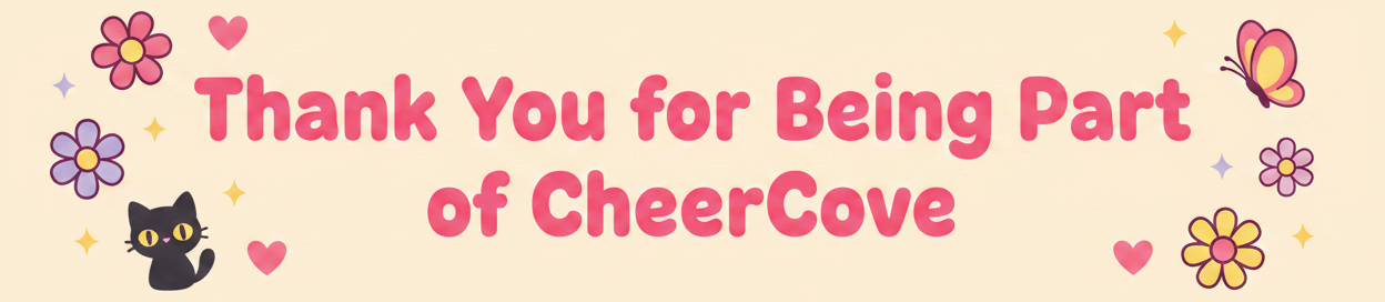 Thank You for Being Part of CheerCove - Vivid Pink Text