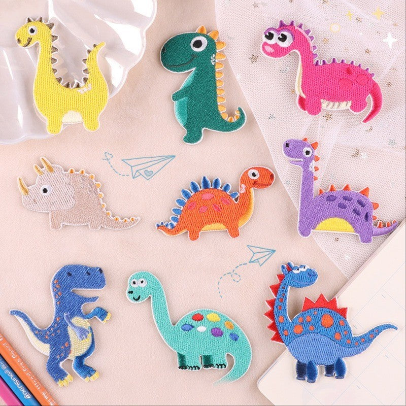 Colorful Dinosaur Embroidered Patches - Multiple Designs Available - CheerCove