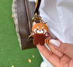 Adorable Double-Sided Embroidered Red Panda Keychains - CheerCove