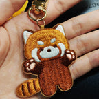 Adorable Double-Sided Embroidered Red Panda Keychains - CheerCove